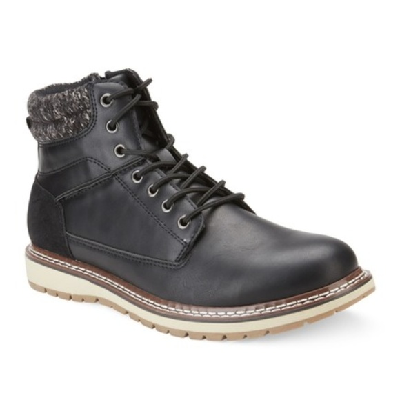 Reserved Footwear Leather Lace-Up Mid Boot Black main image 5